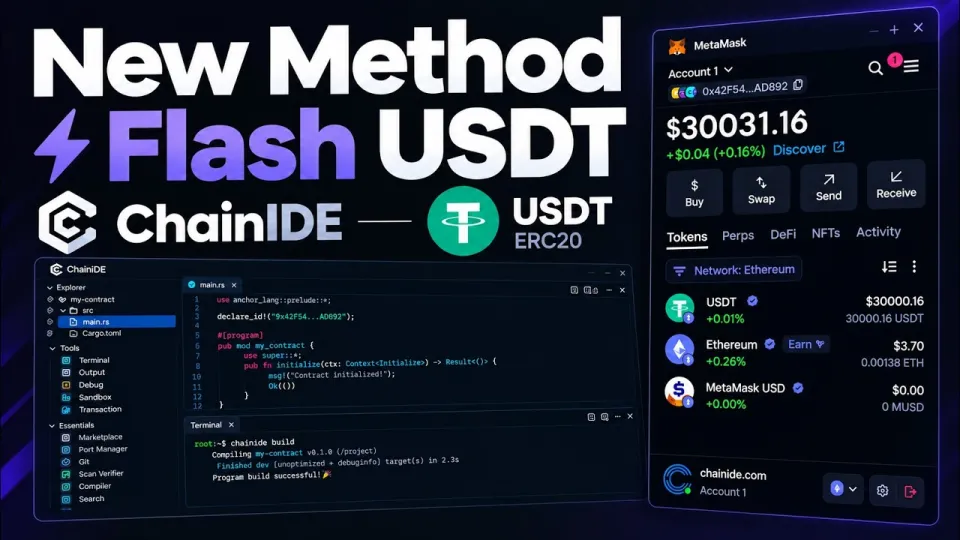 Flash USDT | Found a NEW Method on ChainIDE